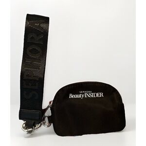 Sephora Beauty Insider Key Chain Bag Wristlet Black NEW mini Pouch Small Gift
